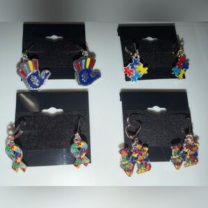 Handcrafted Autism Awareness Earring set